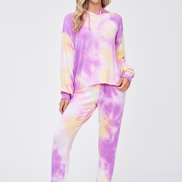 MADE IN USA 🇺🇸 2PC Tie Dye Lounge Set - Picture 2 of 9